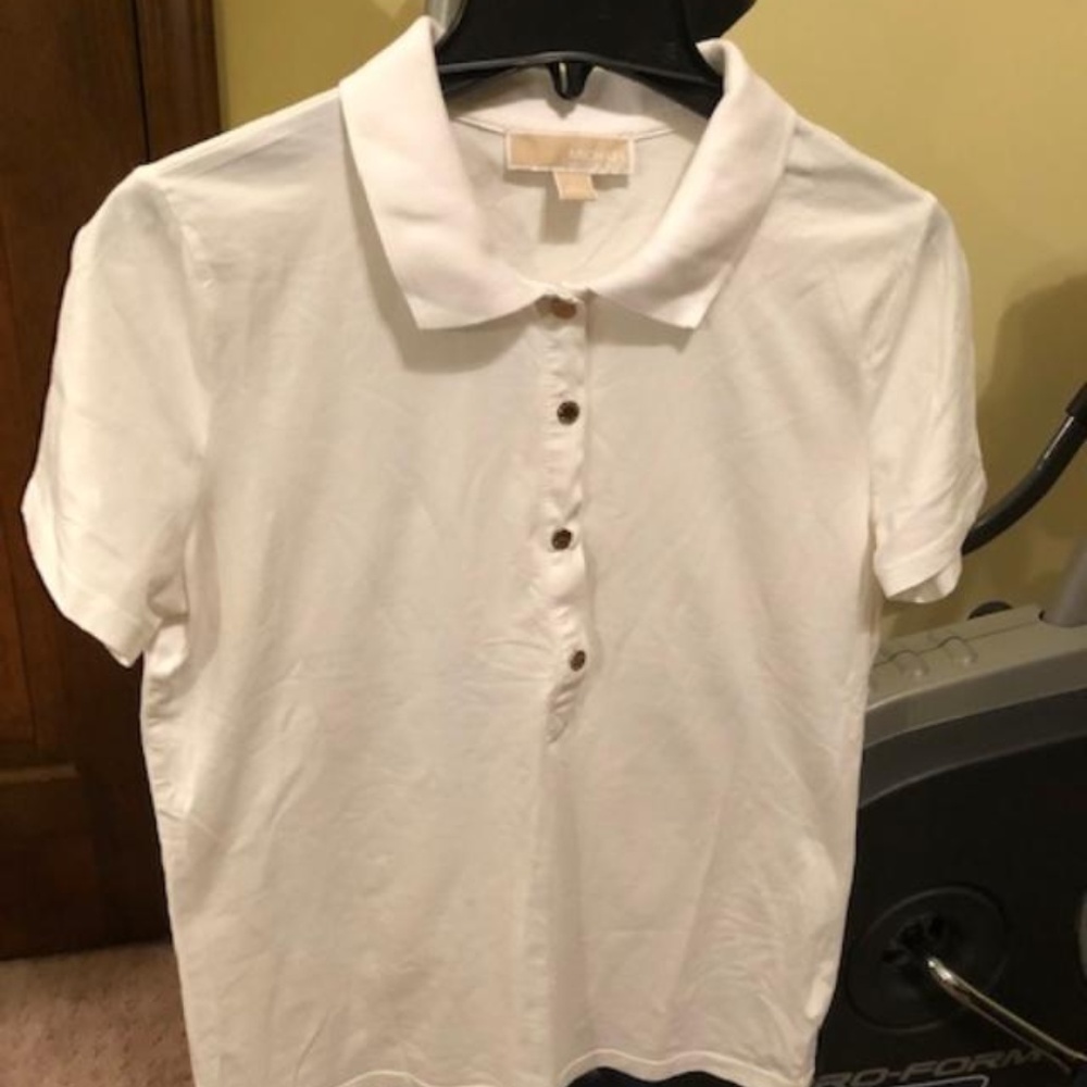 Michael Kors Women's White Polo Large